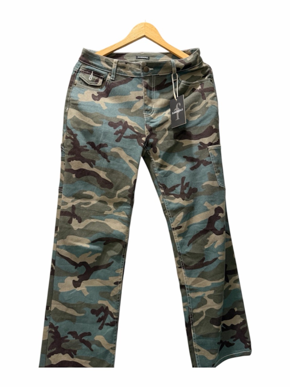 Cargo Utility Pants in Green Camo - Women